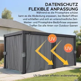 Sunjoy Vorhang für Matterhorn Multi-Pergola 306 x 406 cm Grau/Mehrfarbig