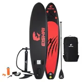 EISHAI SUP-Board Sharkbite Stand Up Paddle Board, 3 Meter Board mit ultraleichtem, 3-teiligem SUP-Paddel rot