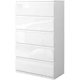 Hti-Living Kenji 70 x 40 x 115 cm Hochglanz Weiß