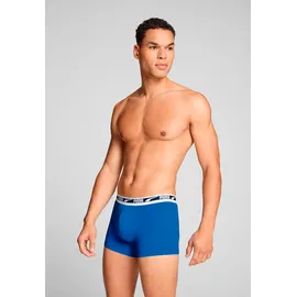 Puma Boxershorts PUMA "PUMA MEN EVERYDAY MULTI LOGO BOXERS 2P", Herren, Gr. M, blau (blau combo), Single Jersey, Obermaterial: 95% Baumwolle, 5% Elasthan, körpernah, Unterhosen, Komfortabler Logobund