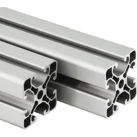 SCHMIDT systemprofile 8 Stück 2000mm Aluminium Profil 40x40mm Nut 8 Strebenprofil eloxiert 4040 Aluprofil Konstruktionsprofil 2m