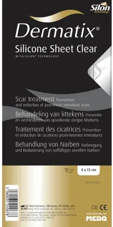 Dermatix Silicone Sheet Clear 4x13cm Stück 1