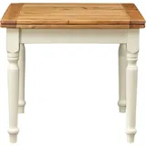 Esstisch quadratisch ausziehbar 90 x 90 x 80 cm, Holztisch quadratisch, Küchentisch quadratisch, Weiß/Holz - Weiß/Braun