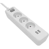 Philips 3-Fach Steckdosenleiste - SPN3032WA/19-230V - Weiß - mit USB