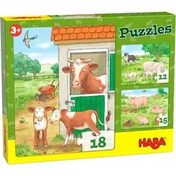 HABA 305884 Puzzles Bauernhoftierkinder