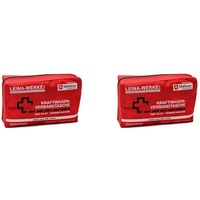 LEINA-WERKE REF 11008 Leina Kfz-Verbandtasche Compact, Inhalt DIN 13164, rot (Packung mit 2)