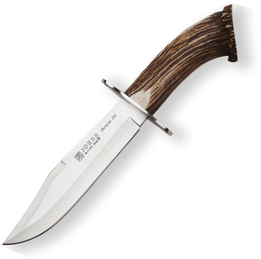 JOKER BOWIE HUNTING KNIFE STAG HORN CROWN CN100