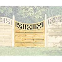 Tetzner & Jentzsch Sichtschutzelement Antikzaun 180 x 160 cm Braun Holz
