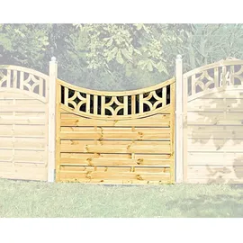 Tetzner & Jentzsch Sichtschutzelement Antikzaun 180 x 160 cm Braun Holz