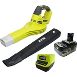 Ryobi OBL1820S Akku Laubbläser 18 V 245 km/h + 1x Akku 4,0 Ah + Ladegerät