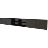altdecor ELIO Lowboard 300 cm Schwarz Holz