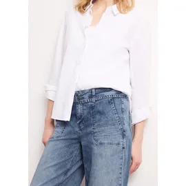 STREET ONE mid Waist Wide Leg Jeans mit Streifen Muster