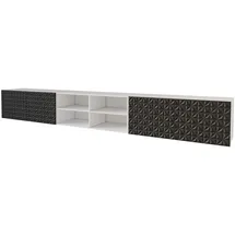 altdecor VIRA Lowboard 300 cm Schwarz/Weiß Holz