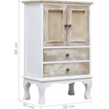 vidaXL Schubladenkommode 50 x 80 x 30 cm Weiß