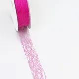Deko AS GmbH Spiderweb Dekoband - 3cm pink - Rolle 25m - 67 019-R 30