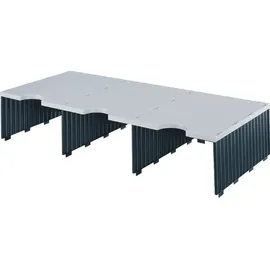 Styro Styrodoc Jumbo Sortierstation 3 Fächer Grau/Schwarz