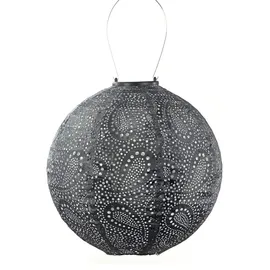 lumiz Lampion Kunststoff Ø 30 cm Solar wetterfest dunkelgrau
