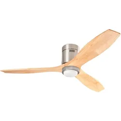LedsC4 Energiespar Deckenventilator Stem helles Holz mit LED 137