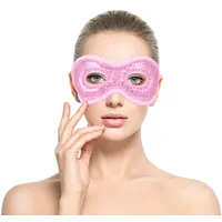 ACWOO Augenmaske Kühlend Kühlbrille, Cooling Eye Mask für Heiße Kältetherapie Geschwollene und Müde Augen, Augenringe, Migräne (A-Rosa)