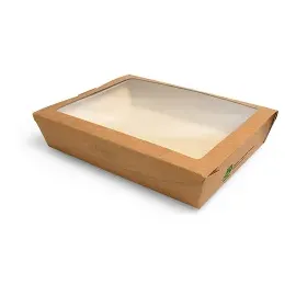 Papstar Feinkostboxen eckig 1000 ml 40 St. Braun