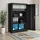 Tectake tectake® Aktenschrank aus pulverbeschichtetem Stahl, 3 höhenverstellbare Einlegeböden, 140 x 90 x 40 cm