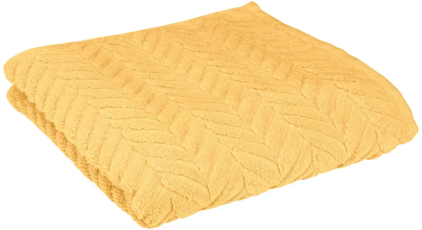 Ross Uni Handtücher Sensual Skin 9001 Zopfmuster Handtuch 50x100 cm | ginster - gelb