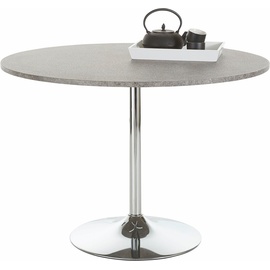 INOSIGN Esstisch »Trompet«, rund, Ø110 cm, Tischplatte weiß Hochglanz, Trompetenfuß, Tulpentisch,