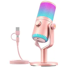 MAONO DM30RGB USB Gaming Mikrofon - Rosa