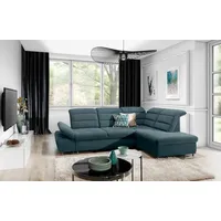 99rooms Romillé Ecksofa Strukturstoff Türkis Rechts