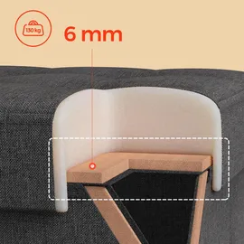 Songmics Sitzhocker Minota mit Stauraum 30 x 30 x 30 cm Grau