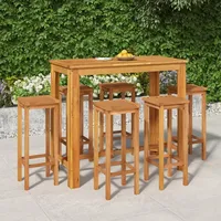 vidaXL Gartenbar-Set 7-tlg. Braun