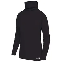 TCA Mädchen Warm-Up Trichterkragen Thermo Lauf Oberteil Schwarz, 140