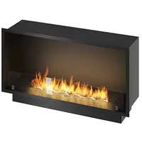 OutInFire SLIM INSIDE BLACK  - Bio-Ethanol-Kamin Eingebauter Biokamin 100 cm
