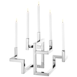 Casa Padrino Luxus Edelstahl Kerzenhalter / Kerzenständer 5-armig - Luxus Hoteleinrichtung