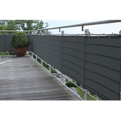 FLORACORD Balkonverkleidung, Polyester, HxL: 90 x 300 cm - schwarz