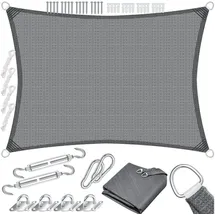 Kesser KESSER® Sonnensegel Sonnenschutz Windschutz HDPE Gewebe wasserabweisend & windabweisend 5-Fach quer vernäht robust & stabil Schattenspender Garten Balkon Terrasse