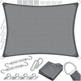 Kesser KESSER® Sonnensegel Sonnenschutz Windschutz HDPE Gewebe wasserabweisend & windabweisend 5-Fach quer vernäht robust & stabil Schattenspender Garten Balkon Terrasse