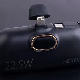 Forever Mini Powerbank MTB-100 22.5W 5000 mAh Lightning für iphone schwarz