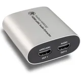 FeinTech VAX01202 HDMI eARC Audio Extractor Splitter 1x2 für moderne Fernseher liefert Dolby Atmos TrueHD DTS-HD an AV-Receiver