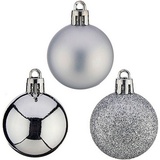 Krist+ Weihnachtskugeln Ø 4 cm 12 Stück Silber PVC