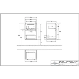 Villeroy & Boch Waschtischunterschrank 2 Auszüge 44,0 x 59,0 x 35,2 cm Truffle Grey