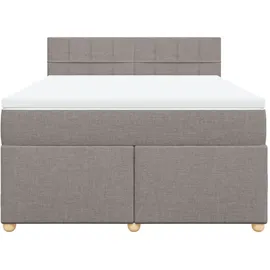 vidaXL Boxspringbett 140 x 200 cm Taupe