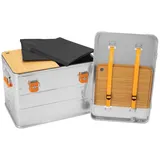 AluBox Campingbox 78 l 62 x 41,5 x 41 cm Silber