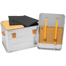 AluBox Campingbox 78 l 62 x 41,5 x 41 cm Silber