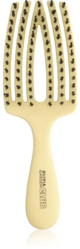Olivia Garden Club The Nomad Detangling&Shine Fingerbrush​ Flache Bürste für das Haar Yellow 1 St.