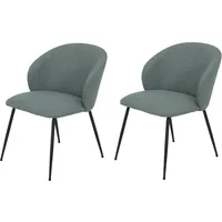 Hela Tische, 2er Set Esszimmerstuhl Graz, Webstoff in Salbei,