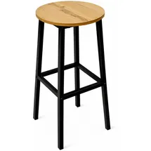 OEM Barhocker rund 32 x 65 cm Schwarz