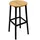 OEM Barhocker rund 32 x 65 cm Schwarz