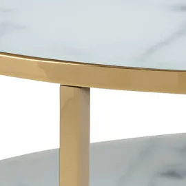 VCM ebuy24 Couchtisch Weiß, Holzwerkstoff, 80x45x80 cm, Wohnzimmer, Wohnzimmertische, Couchtische