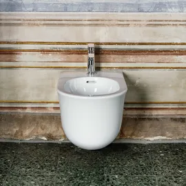 Laufen The New Classic Wandbidet, 1 Hahnloch, mit Überlauf, verdeckte Befestigung, H8308510003021,